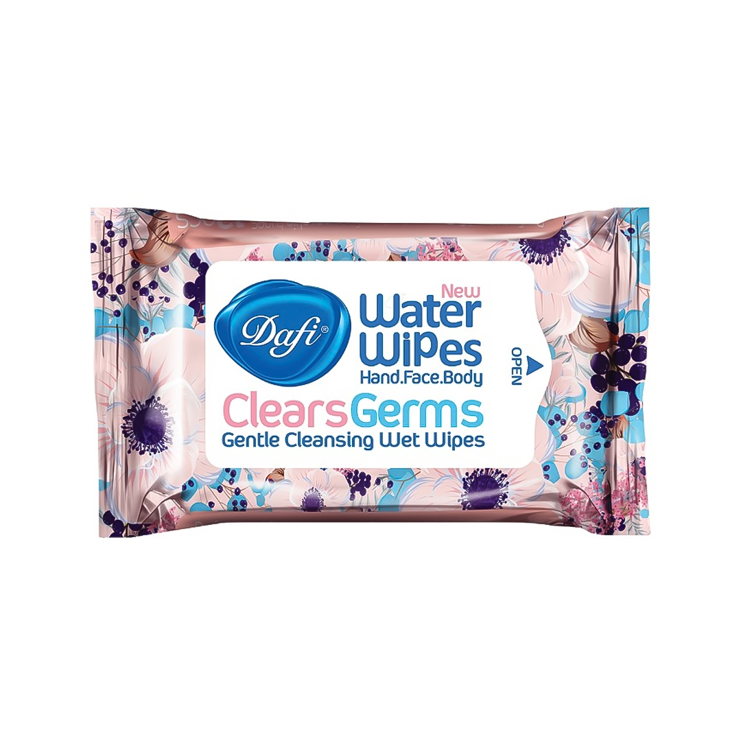 دستمال مرطوب پاک کننده دست و صورت آنتی باکتریال دافی تعداد در بسته 12 عدد