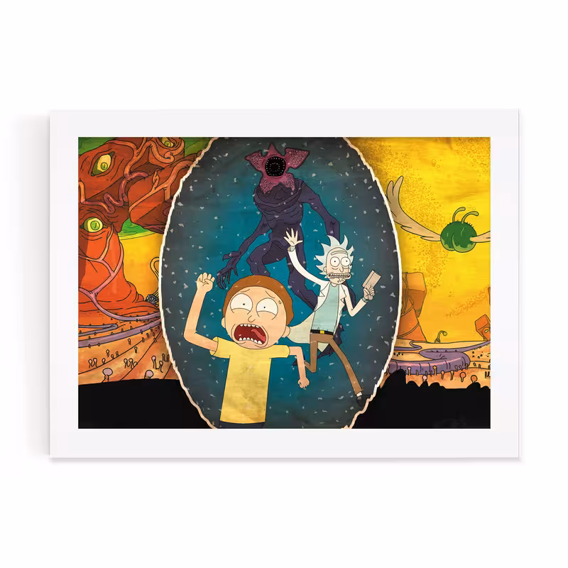 تابلو مدل Rick And Morty کد RF-5013 | دنیای قاب