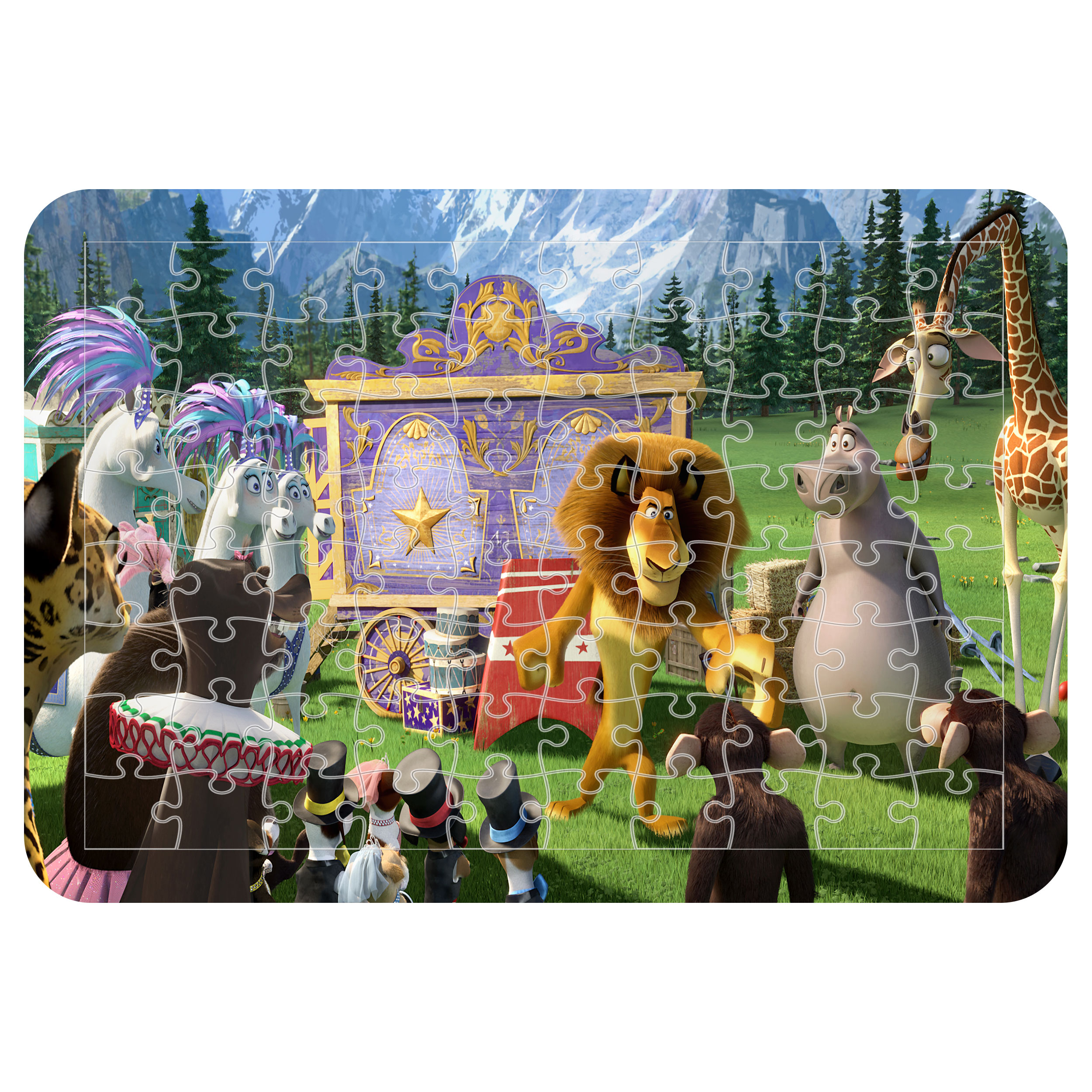 پازل 54 تکه اطلس آبی طرح کارتون ماداگاسکار مدل P1328