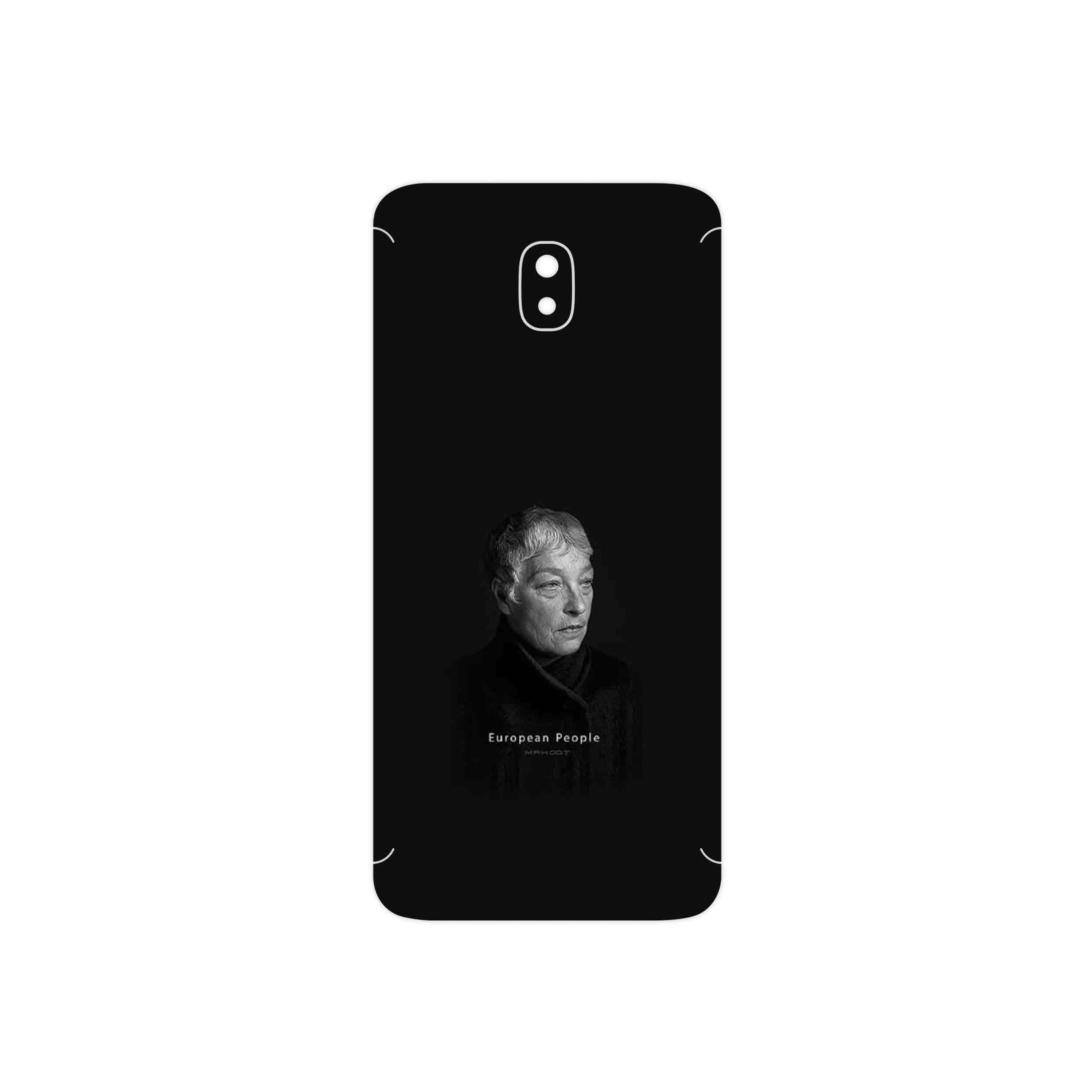 برچسب پوششی ماهوت مدل Portrait of a European Woman مناسب برای گوشی موبایل سامسونگ Galaxy J7 Pro