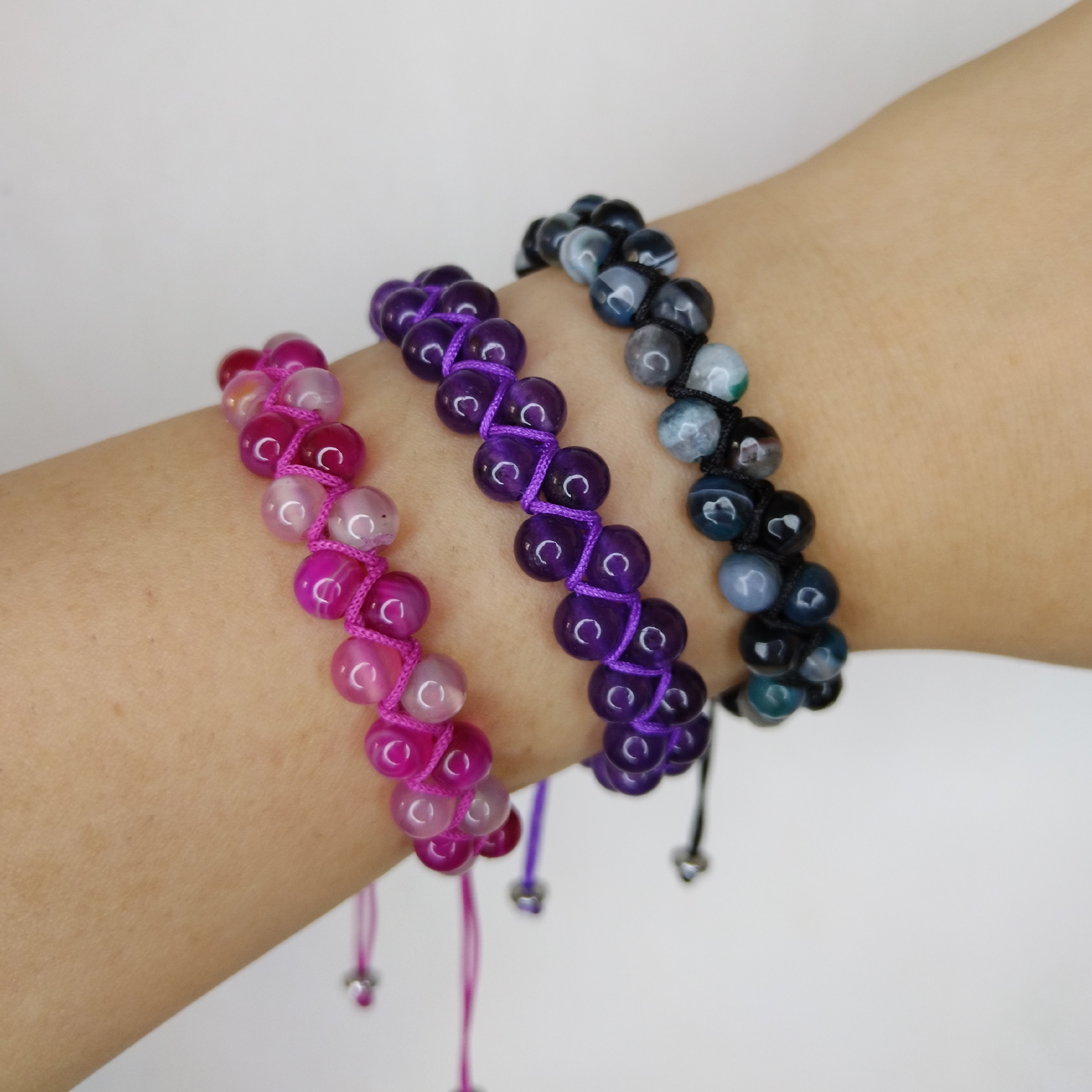 دستبند بافت سنگ اصل 