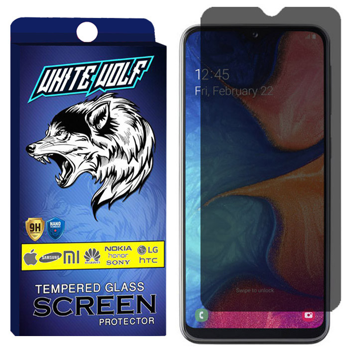 محافظ صفحه نمایش حریم شخصی وایت ولف مدل WGPS مناسب برای گوشی موبایل سامسونگ Galaxy A20 | کالا برتری