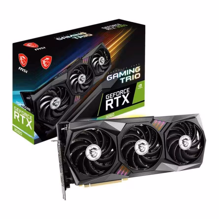 کارت گرافیک ام اس آی GeForce RTX 3060 GAMING TRIO 12G