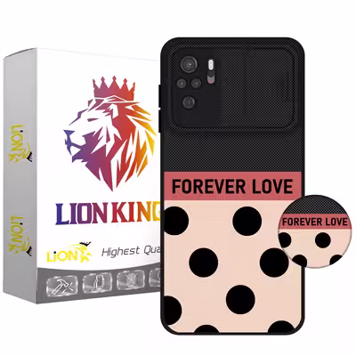 کاور لاین کینگ مدل FOREVER LOVE مناسب برای گوشی موبایل شیایومی Redmi Note10 10S به همراه پایه نگهدارنده