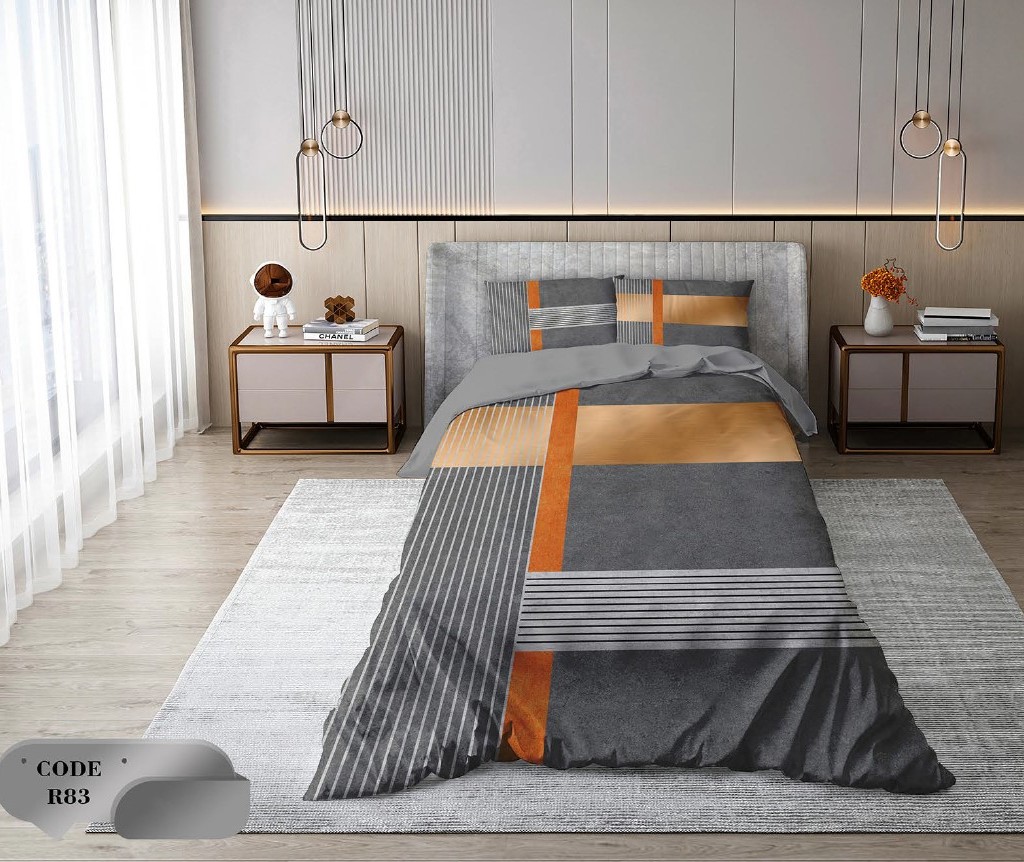 سرویس روتختی 2 نفره 6 تکه ابعاد 2.25 ×2.35 کشدار ضد حساسیت و عرق کد R83 | ست خواب و ست روتختی
