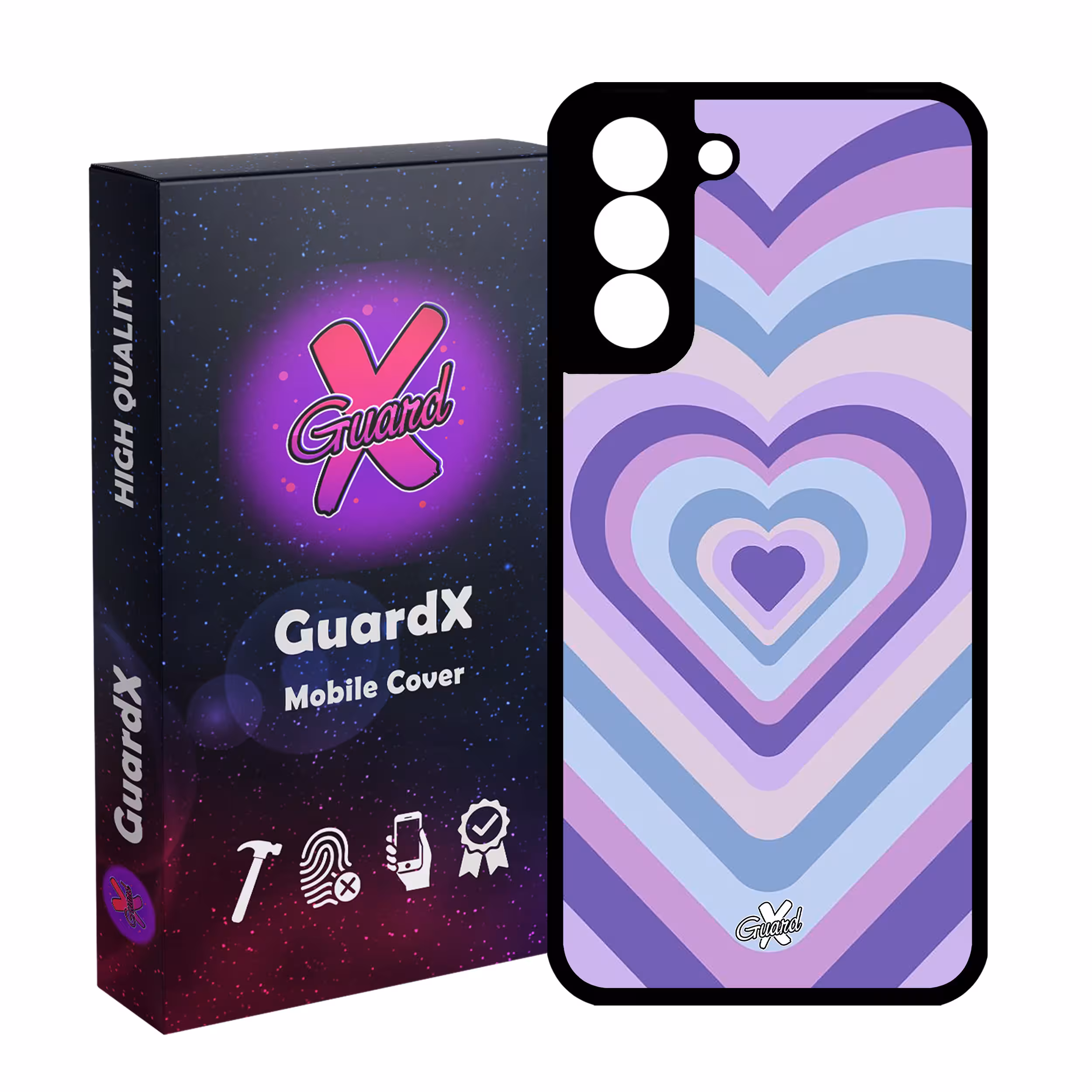 کاور گارد ایکس طرح قلب مدل Glass10534 مناسب برای گوشی موبایل سامسونگ Galaxy S21 FE
