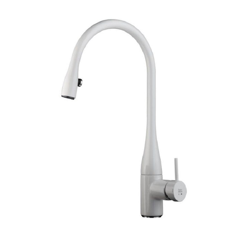 شیر ظرفشویی شاوری KWC مدل ایو سفید (دارای LED و شلنگ دار) (60 ماه گارانتی)