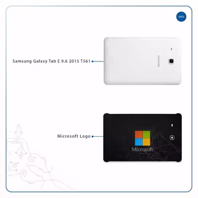 برچسب پوششی ماهوت مدل Microsoft-Logo مناسب برای تبلت سامسونگ Galaxy Tab E 9.6 2015 T561