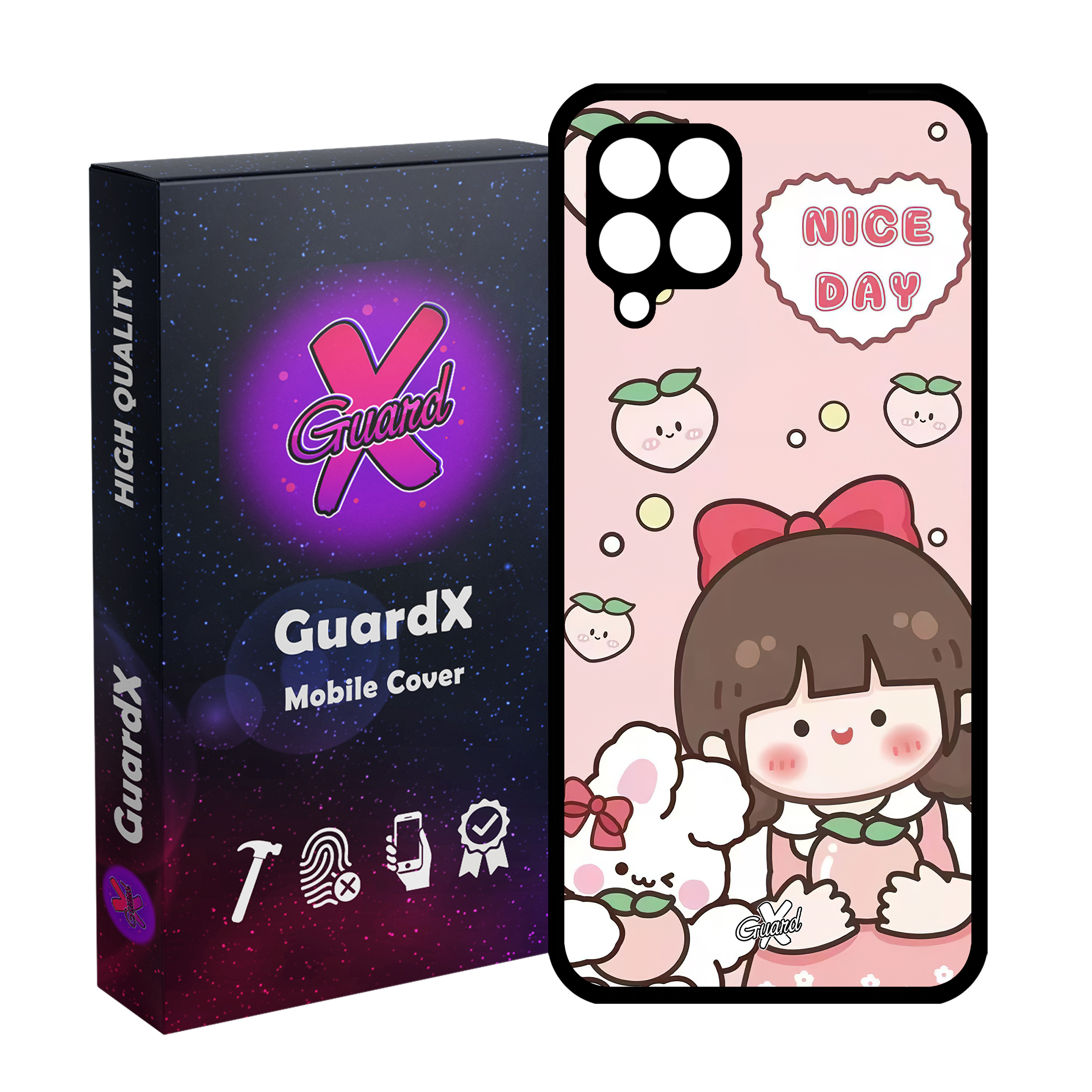 کاور گارد ایکس طرح دختر مدل Glass10522 مناسب برای گوشی موبایل سامسونگ Galaxy A12/M12/F12