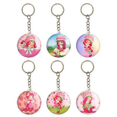 جاکلیدی خندالو طرح دختر توت فرنگی کد 52A مجموعه 6 عددی