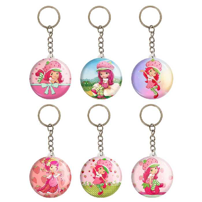 جاکلیدی خندالو طرح دختر توت فرنگی کد 52A مجموعه 6 عددی