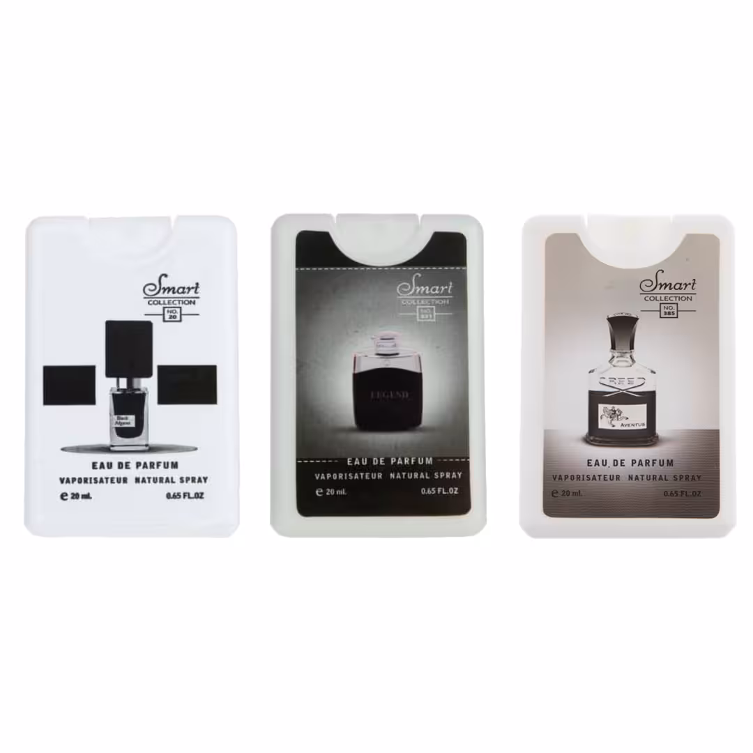 عطر جیبی مردانه اسمارت کالکشن مدل بلک افغان لجند اونتیوس حجم 20 میلی لیتر بسته 3 عددی