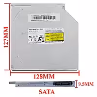 درایو لپ تاپ دی وی دی رایتر فیلیپس لایتون Sata Superslim 9.5mm ریفر-شش ماه گارانتی