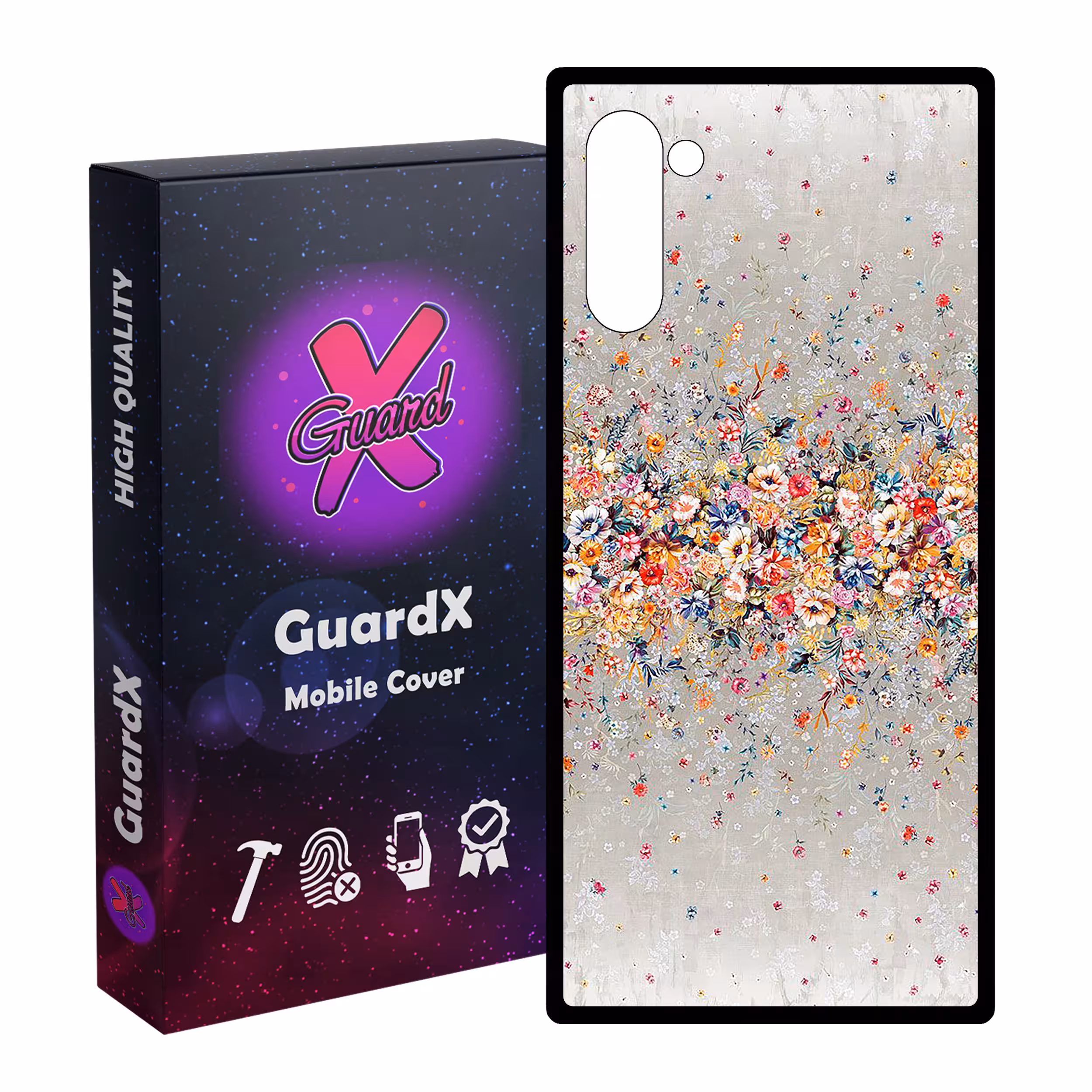 کاور گارد ایکس طرح Flower مدل Glass10409 مناسب برای گوشی موبایل سامسونگ Galaxy Note 10