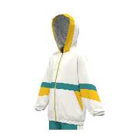 ست سوییشرت و شلوار مشترک دخترانه و پسرانه M 408 برشاد سفید-زرد 134