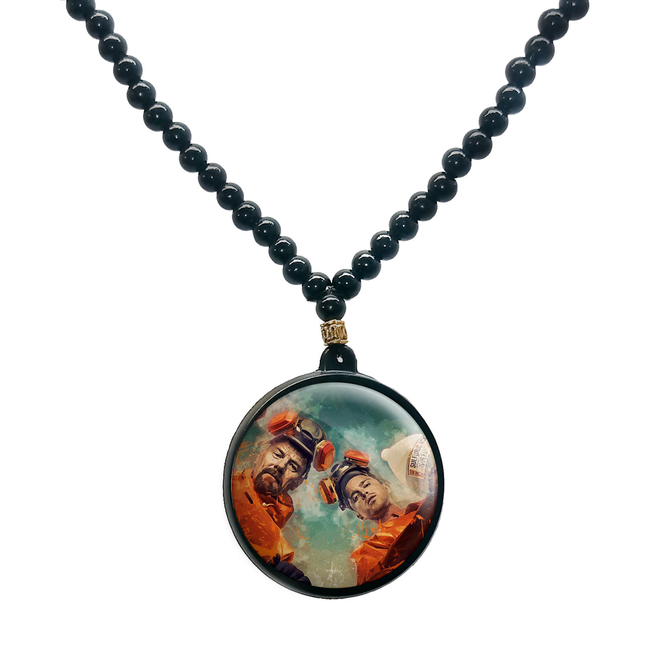 گردنبند پرمانه طرح بریکینگ بد کد pmd.2455 مدل دو طرفه