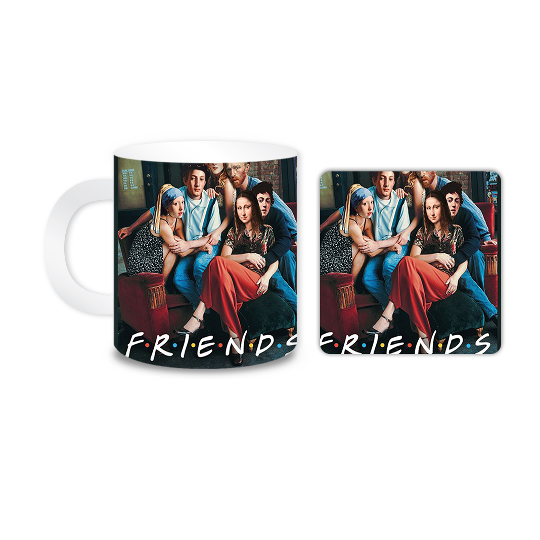 ماگ مدل friends کد 1154 به همراه زیر لیوانی