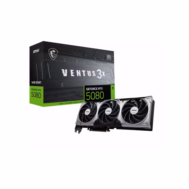 کارت گرافیک ام اس ای مدل GeForce RTX 5080 VENTUS 3X OC 16GB