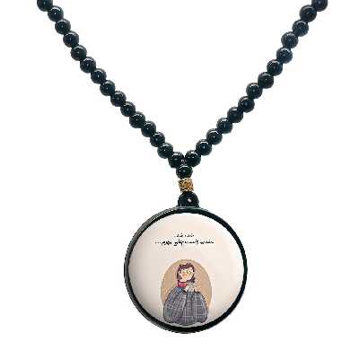 گردنبند پرمانه طرح انگیزشی کد pmd.22650 مدل دو طرفه