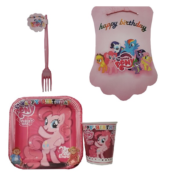 مجموعه 61 عددی تم تولد طرح اسب پونی صورتی