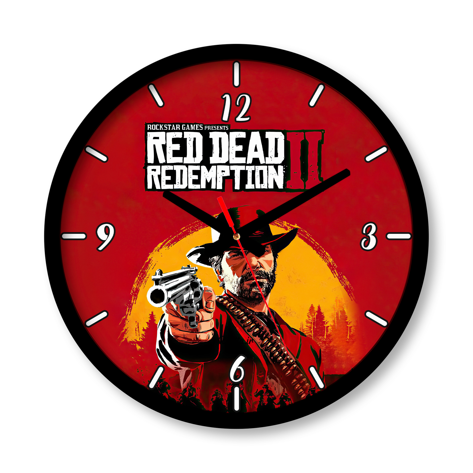 ساعت دیواری بزرگ راویتا طرح رد دد 2 - Red Dead Redemption 2 کد 3669