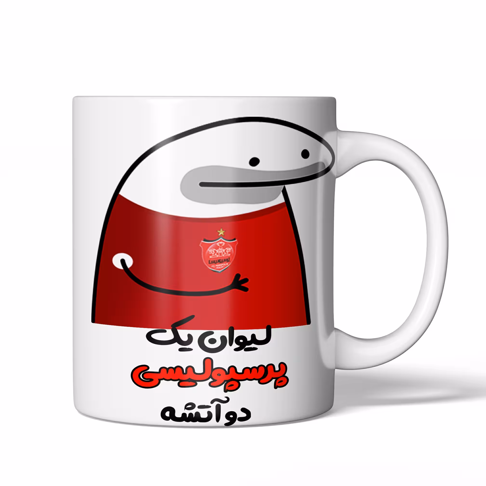لیوان ماگ سرامیکی  مدل میقولی  3رنگ ثابت متن و طرح قابل تغییر میباشد 