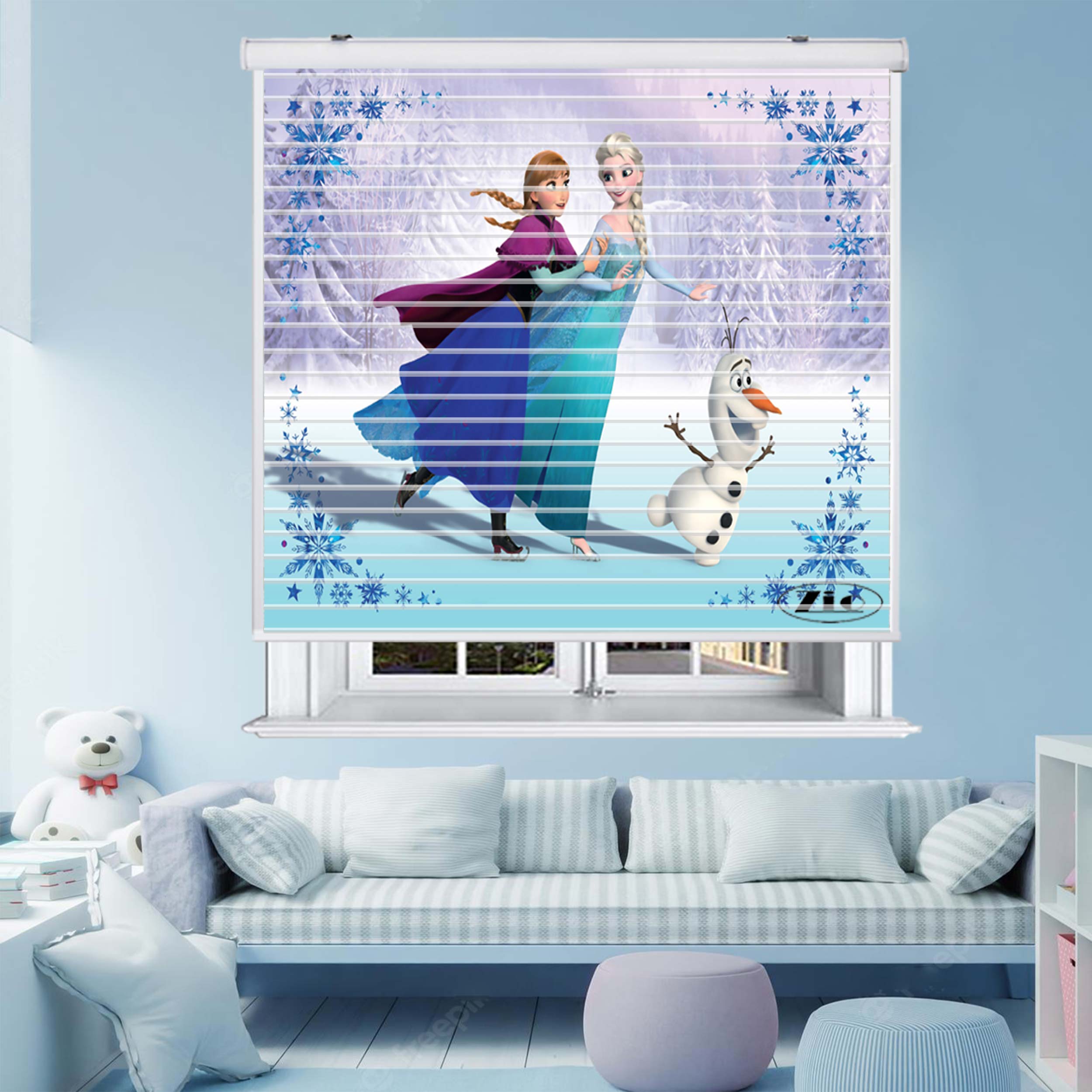 پرده زبرا زیو مدل سیلوئت K3070 سایز 150x150 سانتی متر