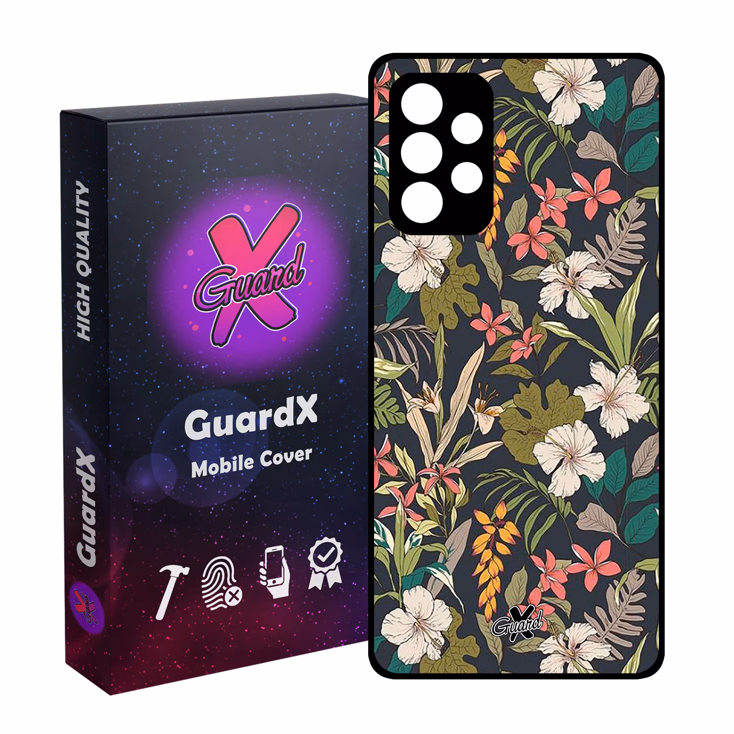 کاور گارد ایکس طرح گل مدل Glass10222 مناسب برای گوشی موبایل سامسونگ Galaxy A32 4G