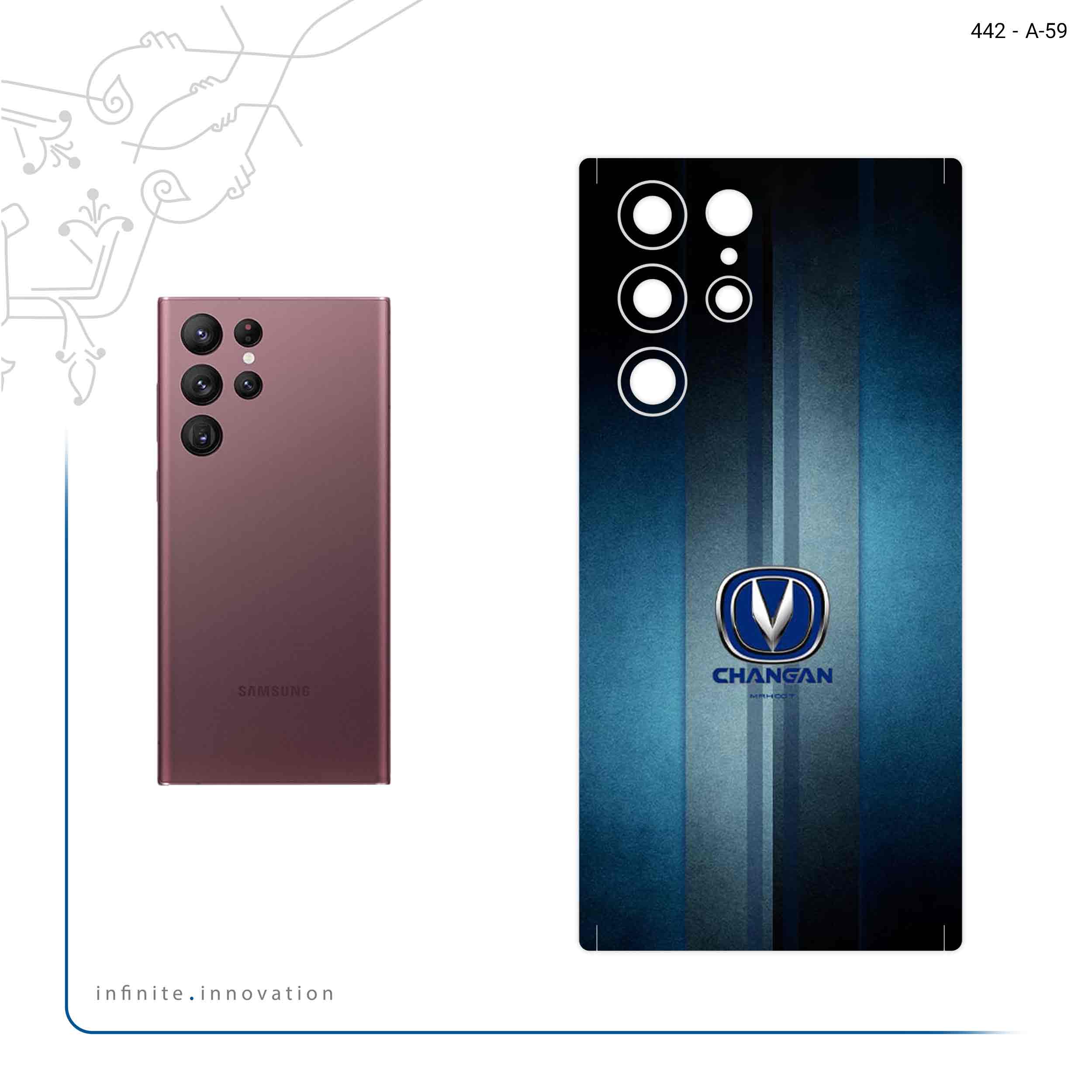 برچسب پوششی ماهوت مدل CHANGAN مناسب برای گوشی موبایل سامسونگ Galaxy S22 Ultra 5G