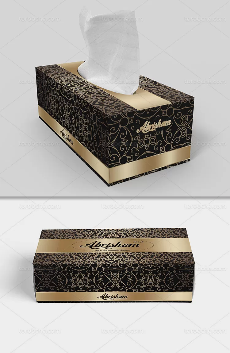 طرح جعبه دستمال کاغذی | گرافیک با طعم تربچه