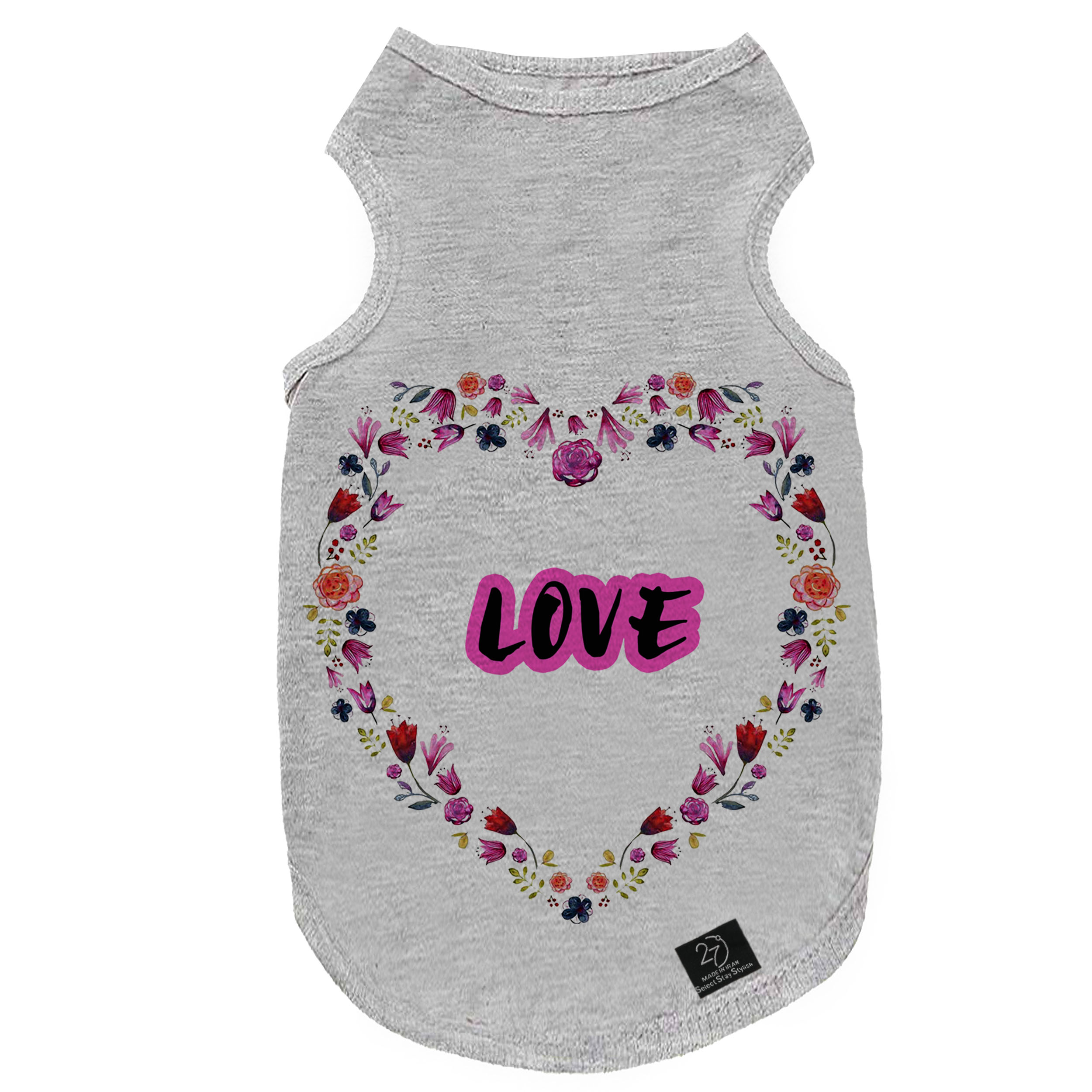 لباس سگ و گربه 27 طرح LOVE کد V40 سایز S