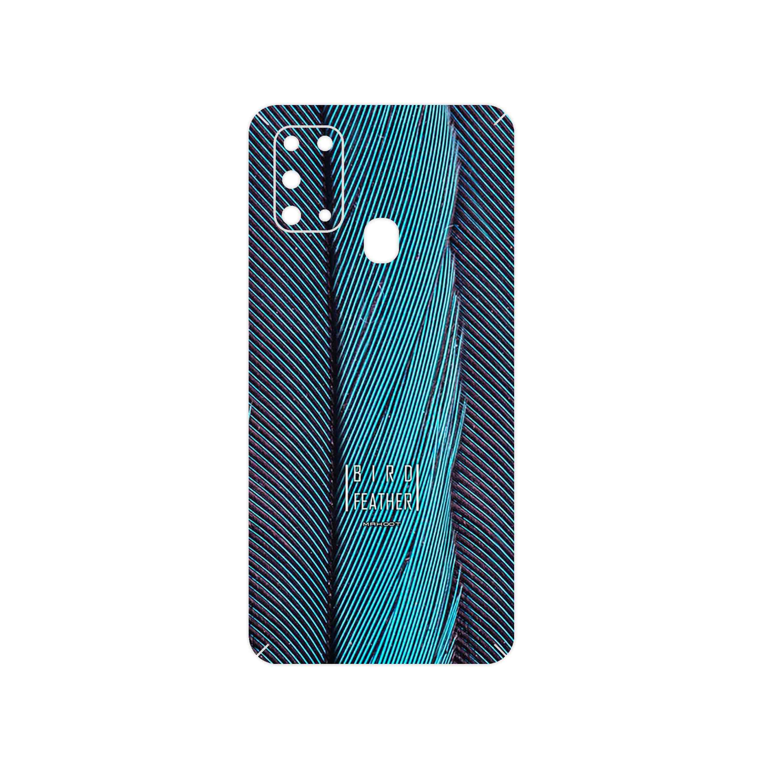 برچسب پوششی ماهوت مدل Turquoise feathers مناسب برای گوشی موبایل سامسونگ Galaxy M31