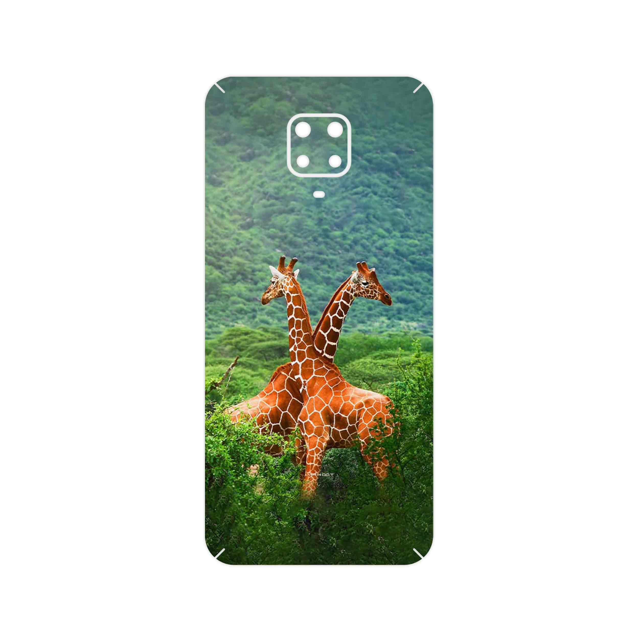 برچسب پوششی ماهوت مدل Giraffe مناسب برای گوشی موبایل شیائومی Redmi Note 9 Pro