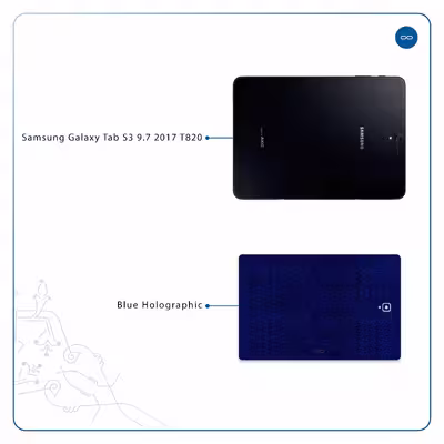 برچسب پوششی ماهوت مدل Blue-Holographic مناسب برای تبلت سامسونگ Galaxy Tab S3 9.7 2017 T820