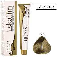 رنگ موی اسکالیم Eskalim شماره 5.8 قهوه ای زیتونی روشن