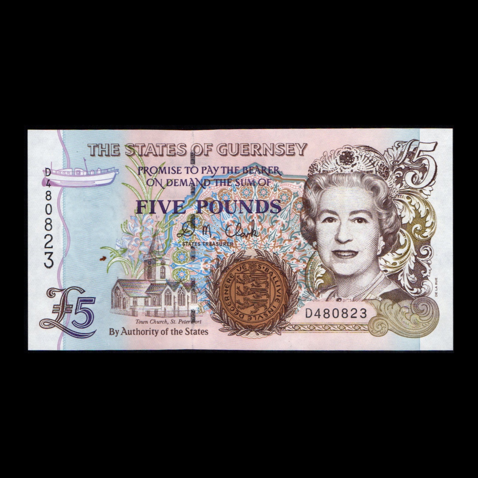 اسکناس تزئینی طرح کشور گورنزی مدل 5 پوند