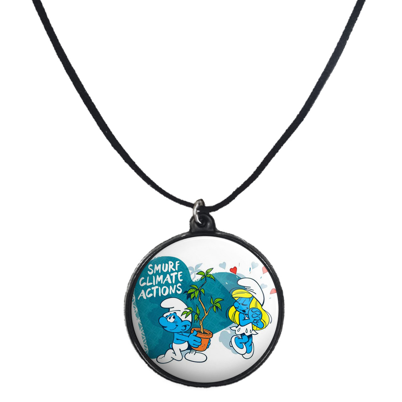 گردنبند پرمانه طرح اسمورف کد pmb.10551