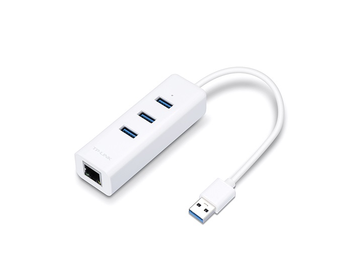هاب USB 3.0 سه پورت و مبدل شبکه تی پی لینک مدل UE330 - دوسو آی تی