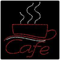 تابلو ال ای دی آیاز طرح کافه تک فنجان کد 308