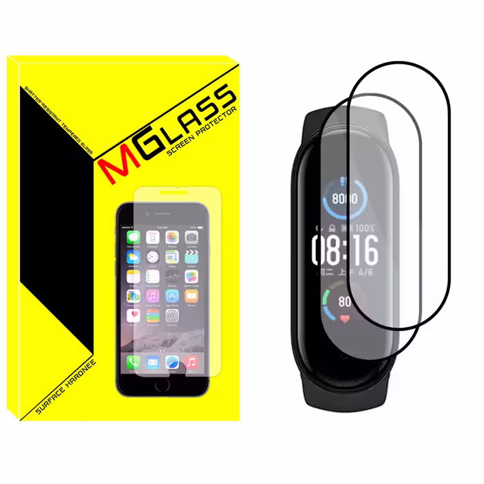 محافظ صفحه نمایش نانو ام گلس مدل NMG مناسب برای ساعت هوشمند شیائومی Mi Band 7 بسته دو عددی