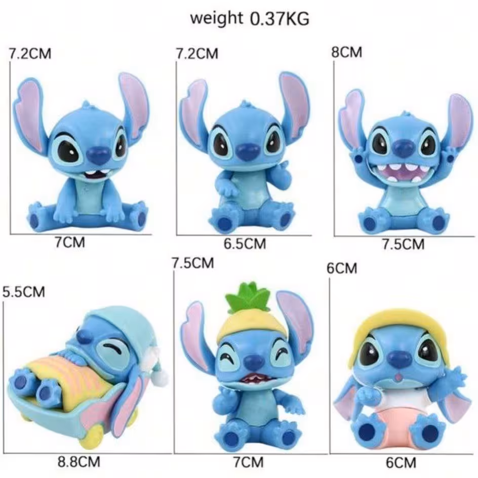 فیگور مدل لیلو و استیج Lilo and Stitch مجموعه 6 عددی