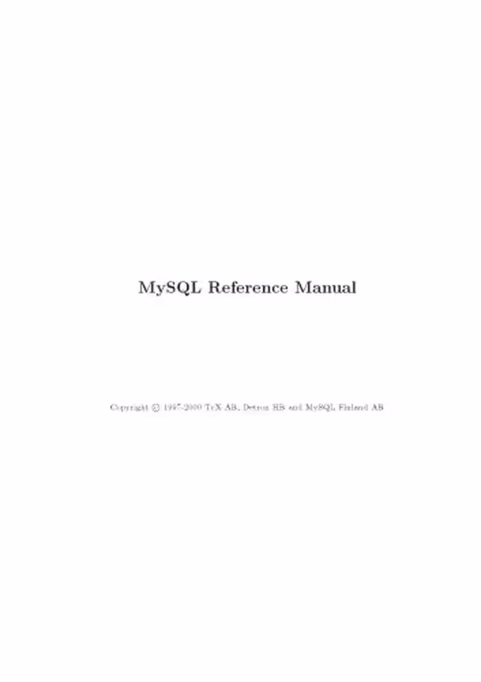 خرید و دانلود نسخه کامل کتاب MySQL Manual