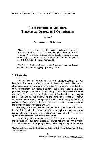خرید و دانلود نسخه کامل کتاب 0 - Epi families of mappings, topological degree, and optimization