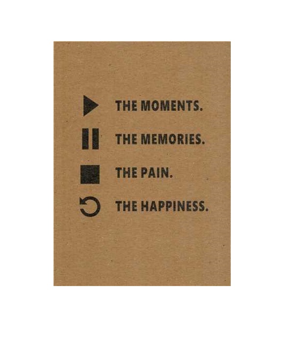 دفتر یادداشت خط دار کرافت سری تایپوگرافی طرح the moments