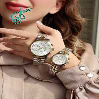 خرید ست ساعت مردانه و زنانه الگانس ELEGANCE طرح کرنو ضدآب موتور ژاپن تاریخ دار کیفیت عالی دارای بند قفلی و رنگبندی متنوع کد 2116295 - ردگل