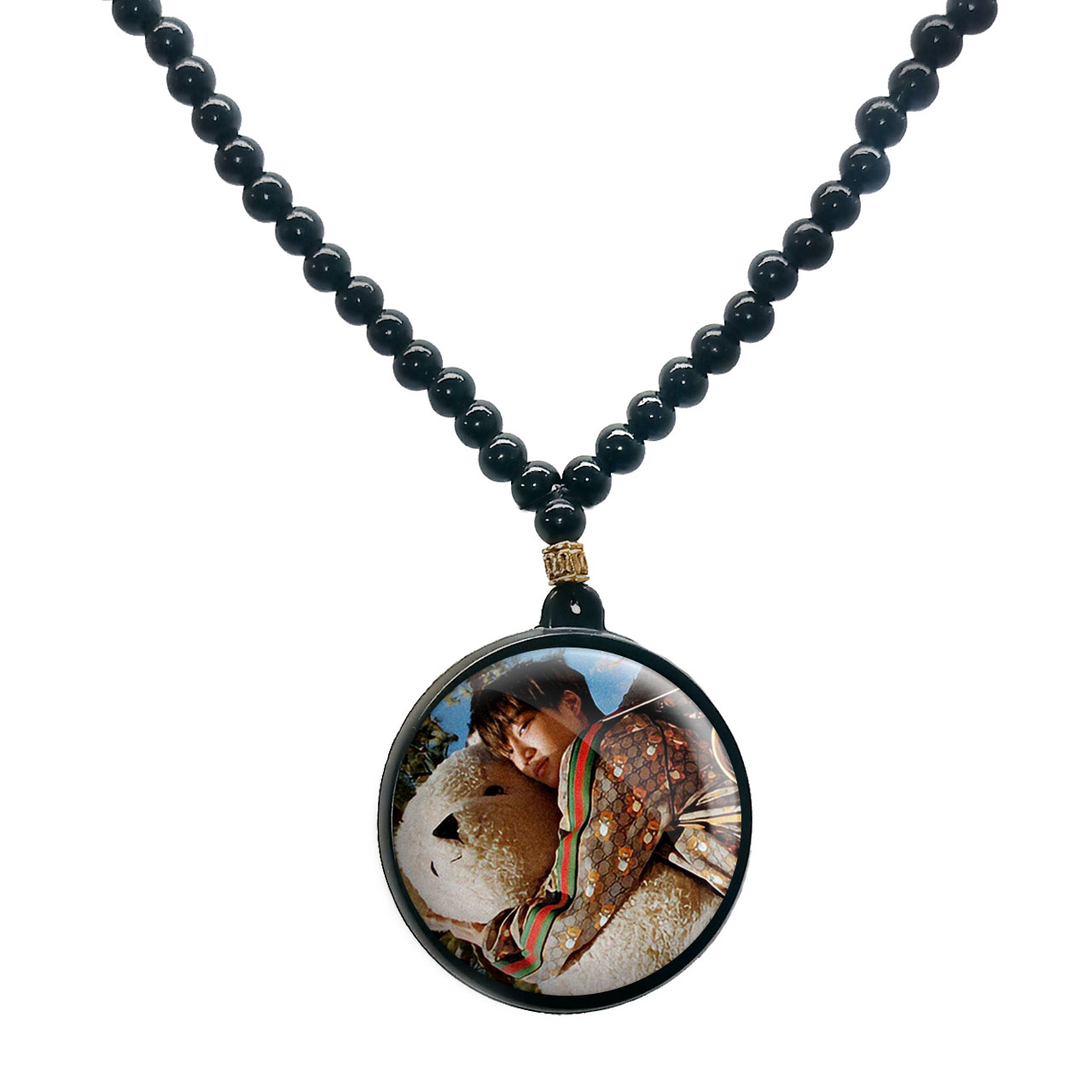 گردنبند پرمانه طرح exo کد pmd.13766 مدل دو طرفه