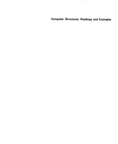خرید و دانلود نسخه کامل کتاب Computer Structures: Readings and Examples (McGraw-Hill computer science series)