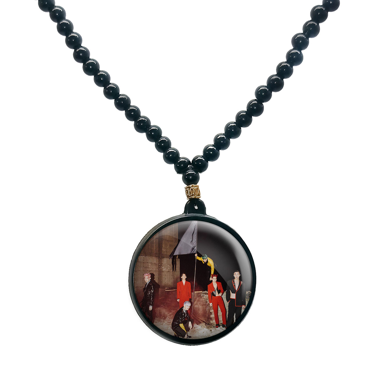 گردنبند پرمانه طرح exo کد pmd.13942 مدل دو طرفه