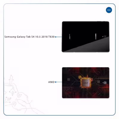برچسب پوششی ماهوت مدل AMD Brand مناسب برای تبلت سامسونگ Galaxy Tab S4 10.5 2018 T830