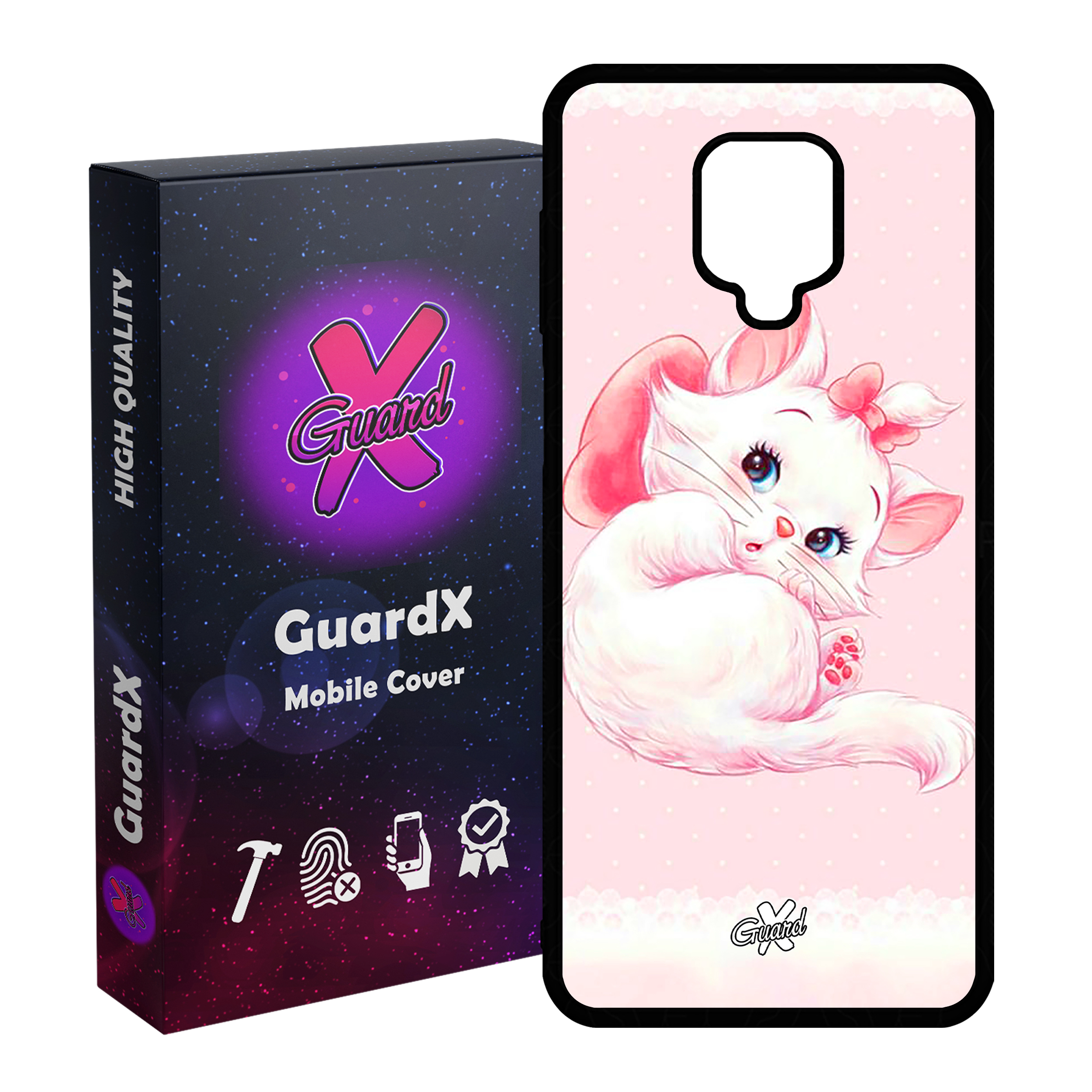 کاور گارد ایکس طرح Cat مدل Glass10219 مناسب برای گوشی موبایل سامسونگ Redmi Note 9S / Note 9 Pro / Note 9 Pro Max